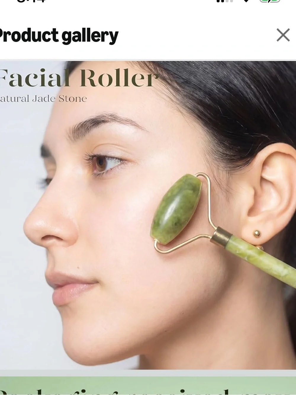BAIMEI IcyMe Jade Face Roller & Gua Sha Set, Smoothing, Reduce Puffiness